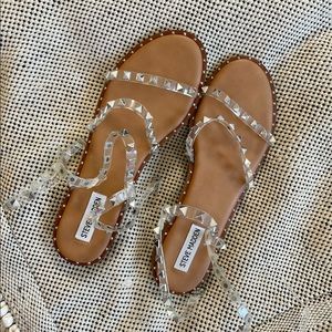 Steve Madden Travel Sandals- Clear